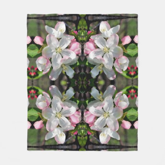 Couverture Polaire Fleur de printemps crabapple fleurit Abstrait (Devant)