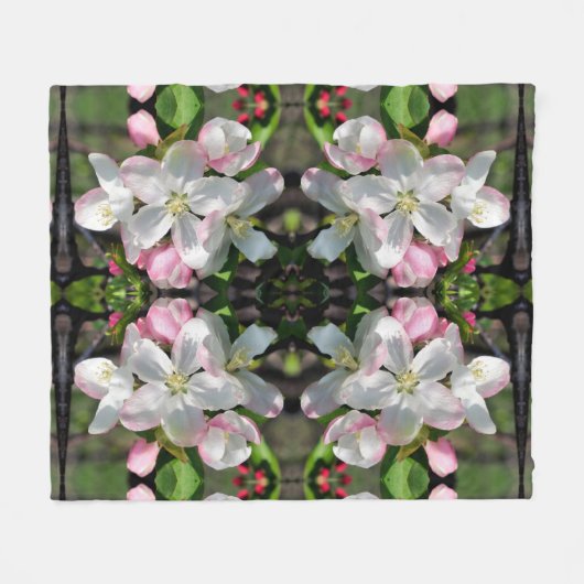 Couverture Polaire Fleur de printemps crabapple fleurit Abstrait (Devant (Horizontal))