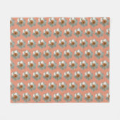 Couverture Polaire Fleur de printemps de jonquille rose (Devant (Horizontal))
