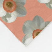 Couverture Polaire Fleur de printemps de jonquille rose (Coin)