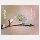 Couverture Polaire Fleur de Prunier Japonais Parfaite (Devant (Horizontal))