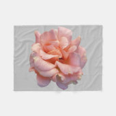Couverture Polaire fleur de rose rose (Devant (Horizontal))