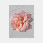 Couverture Polaire fleur de rose rose (Devant)