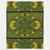 Couverture Polaire Fleur de soleil verte (Devant)