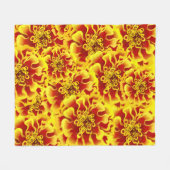 Couverture Polaire Fleur de Tagète (Devant (Horizontal))
