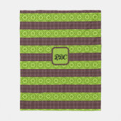 Couverture Polaire Fleur de tarte Brown et verte (Devant)