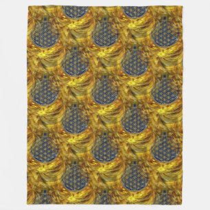 Couverture Polaire Fleur de vie / Blume des Lebens - sans soudure III