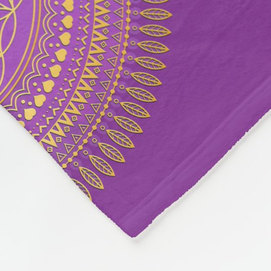 Couverture Polaire Fleur De Vie - Indigène Mandala 4 (Coin)