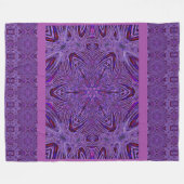 Couverture Polaire Fleur de voyage psychédélique pourpre (Devant (Horizontal))