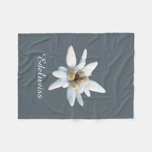 Couverture Polaire Fleur d'edelweiss (Devant (Horizontal))