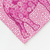 Couverture Polaire Fleur d'éléphant - rose fuchsia (Coin)