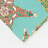Couverture Polaire fleur d'étoile bleu (Coin)