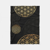 Couverture Polaire Fleur d'or vivant (Devant)