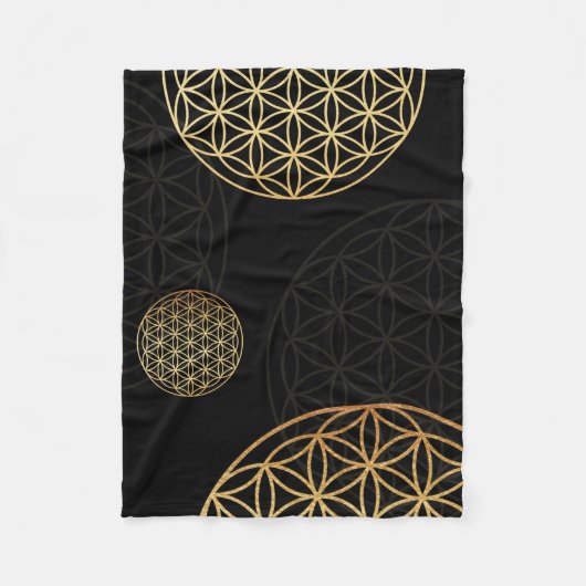 Couverture Polaire Fleur d'or vivant (Devant)