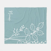 Couverture Polaire Fleur du mois de naissance, décembre Nom de callig (Devant (Horizontal))