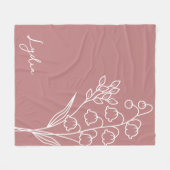 Couverture Polaire Fleur du mois de naissance, Mai Nom de la calligra (Devant (Horizontal))