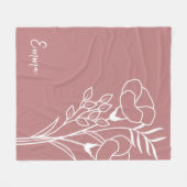Couverture Polaire Fleur du mois de naissance, septembre Nom de calli (Devant (Horizontal))