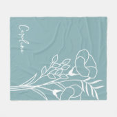 Couverture Polaire Fleur du mois de naissance, septembre Nom de calli (Devant (Horizontal))