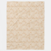 Couverture Polaire Fleur Élégante de Rose Blanche (Devant)