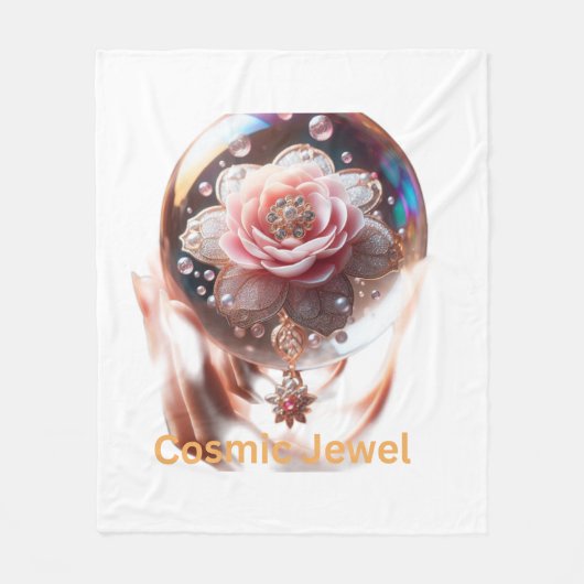 Couverture Polaire Fleur Ethérée : Joyau d'Enchantement (Devant)