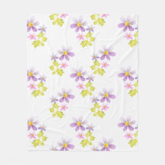 Couverture Polaire Fleur fleur mosaïque 2 (Devant)