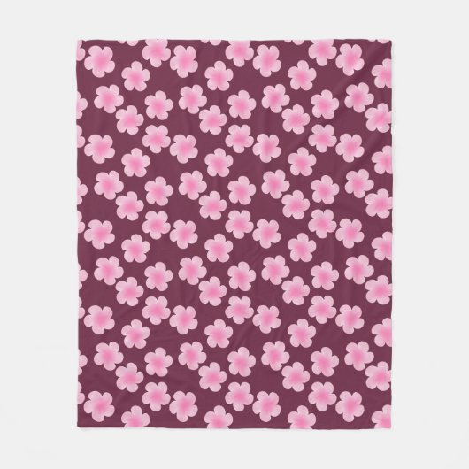 Couverture Polaire Fleur Frangipani rose Motif sans couture (Devant)