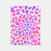 Couverture Polaire Fleur Hippie rose Rétro Moderne (Devant)