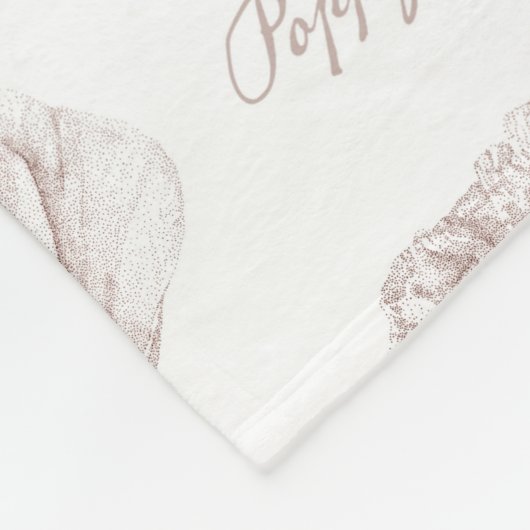 Couverture Polaire Fleur illustrée de pavot (Coin)