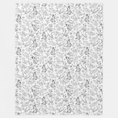 Couverture Polaire Fleur intemporelle : Elégance florale tirée à la m (Devant)