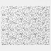 Couverture Polaire Fleur intemporelle : Elégance florale tirée à la m (Devant (Horizontal))