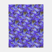 Couverture Polaire Fleur Iris Violet / Esthétique / Carrelé / (Devant)