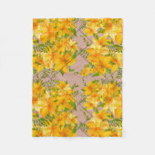 Couverture Polaire Fleur jaune (Devant)