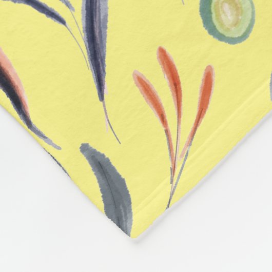 Couverture Polaire Fleur Jaune MOM AWESOME avec PHOTO Fête des Mères (Coin)