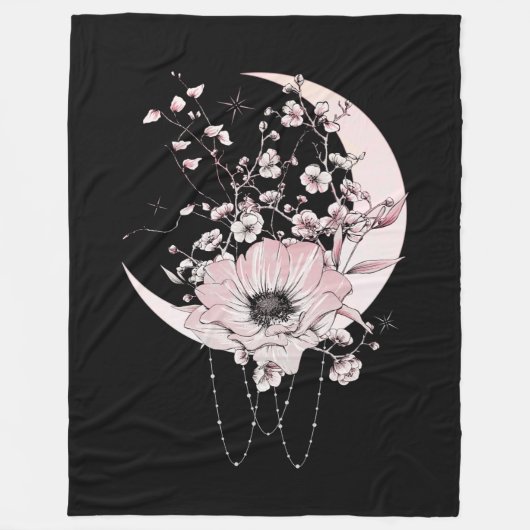 Couverture Polaire Fleur Lune (Devant)