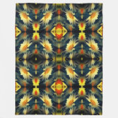 Couverture Polaire Fleur marguerite jaune Abstrait (Devant)