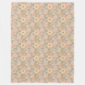 Couverture Polaire Fleur Motif Boho Vintage (Devant)