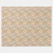 Couverture Polaire Fleur Motif Boho Vintage (Devant (Horizontal))