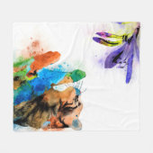 Couverture Polaire Fleur Multicolor Cat 610 (Devant (Horizontal))