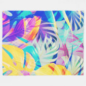 Couverture Polaire Fleur pastel abstrait moderne (Devant (Horizontal))