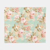 Couverture Polaire Fleur populaire classique motif sans couture arriè (Devant (Horizontal))