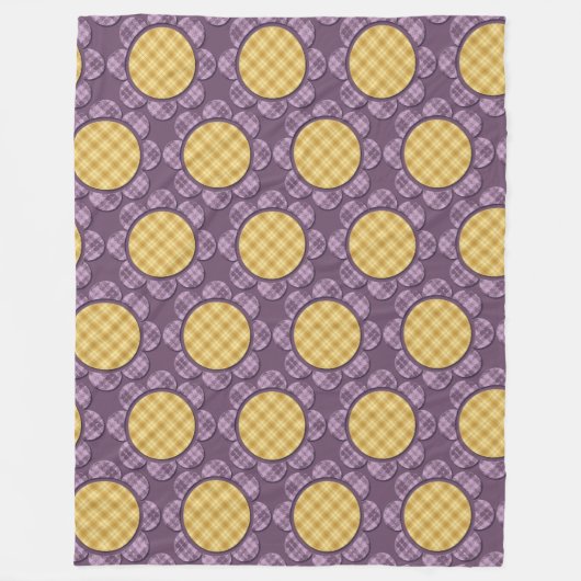 Couverture Polaire Fleur pourpre (Devant)