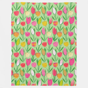 Couverture Polaire Fleur Power Blossts sans faille motif 8