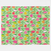 Couverture Polaire Fleur Power Blossts sans faille motif 8 (Devant (Horizontal))