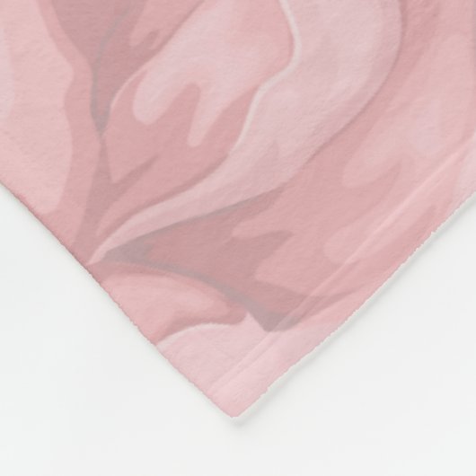 Couverture Polaire Fleur rose (Coin)