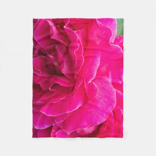 Couverture Polaire Fleur rose (Devant)