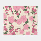Couverture Polaire Fleur rose (Devant (Horizontal))