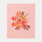 Couverture Polaire Fleur rose (Devant)