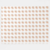 Couverture Polaire Fleur rose blanche (Devant (Horizontal))