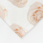 Couverture Polaire Fleur rose blanche (Coin)