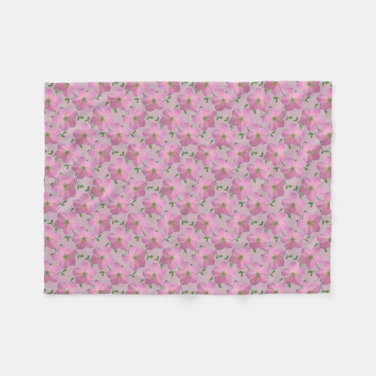 Couverture Polaire Fleur rose botanique de géranium sur toute couleur (Devant (Horizontal))
